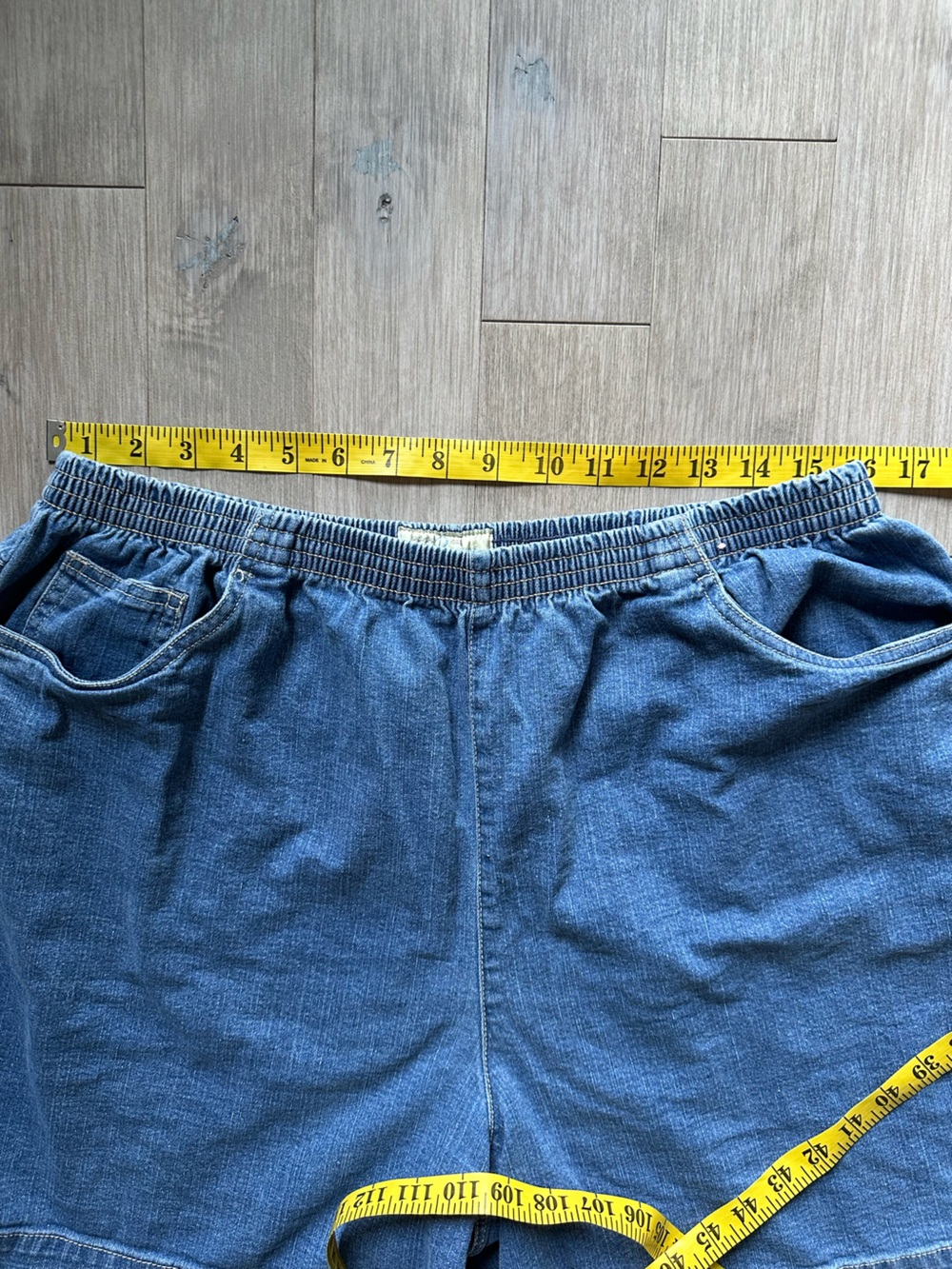Penmans Vintage Denim Shorts Elastic-Waist Super High Rise 6 inches Size XL - Picture 4 of 6